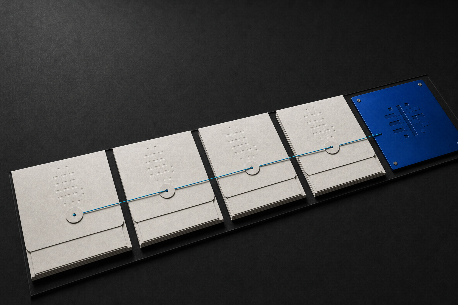 Archival evidence folios joined to one compiled cobalt artifact