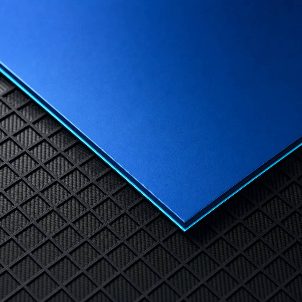 Cobalt artifact plate aligned over a carbon semantic grid