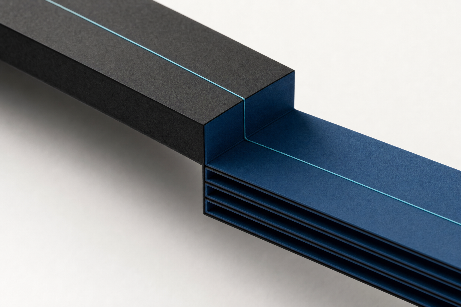 Engineered paper enters a precise fold and emerges as aligned cobalt layers